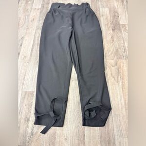 Grace Karin Women’s Black Ankle Tie Pants – Size XL